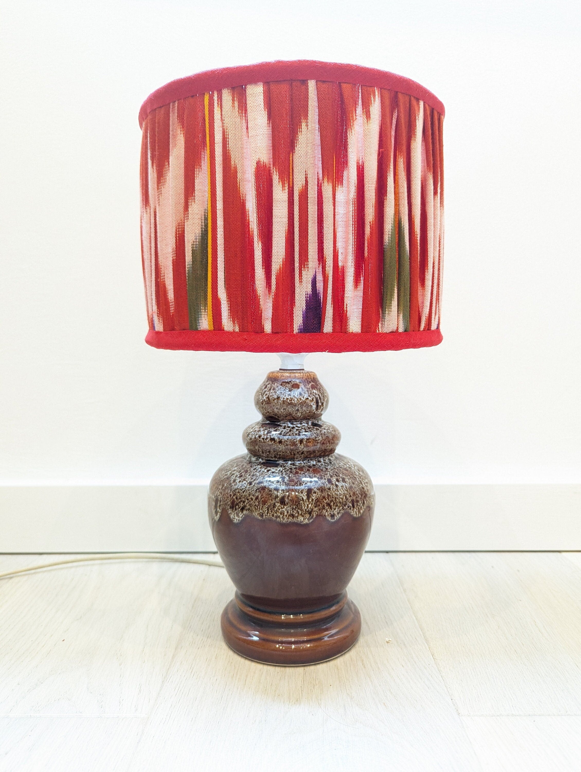 Ikat lampshade.