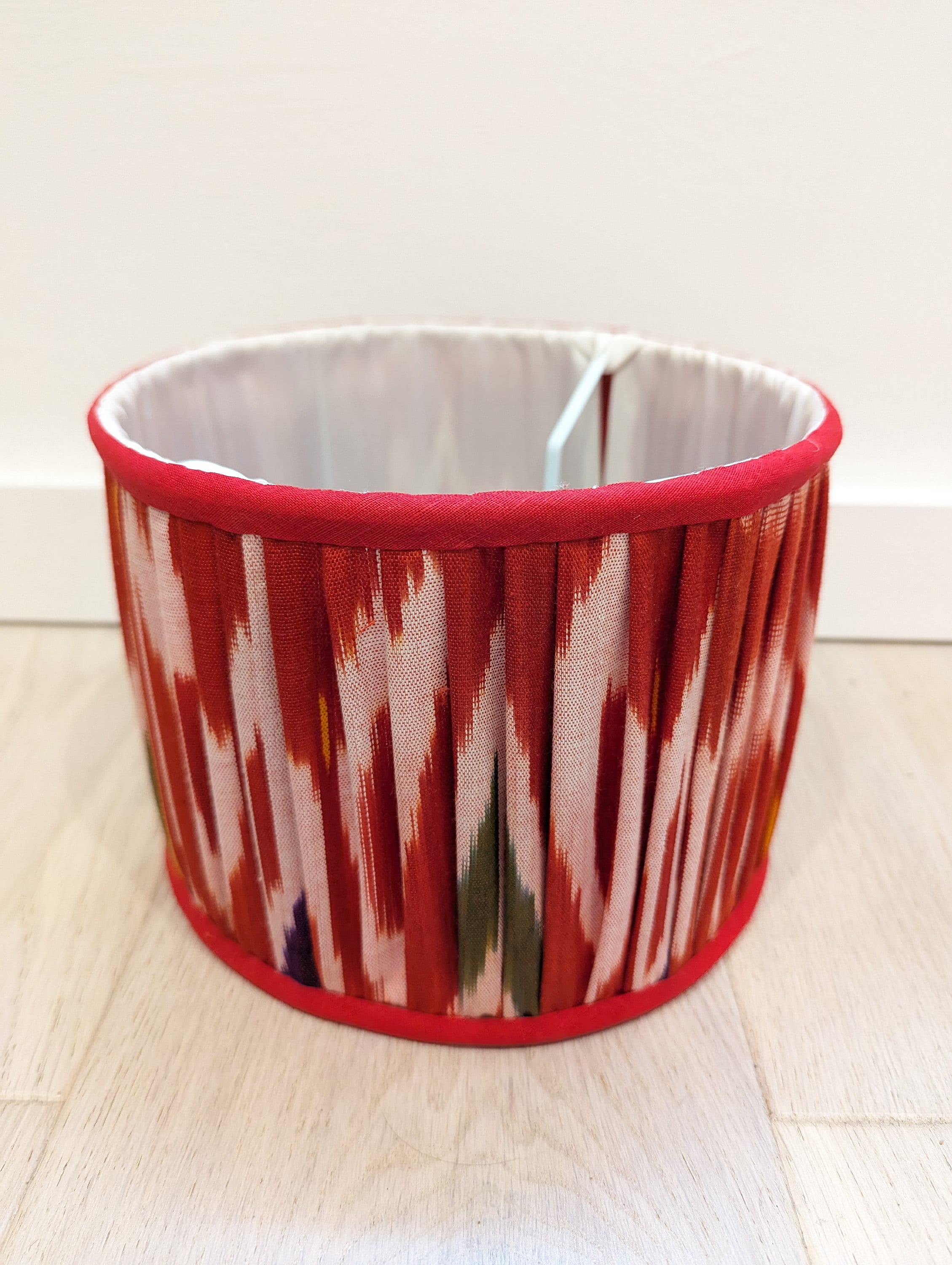 Ikat lampshade.