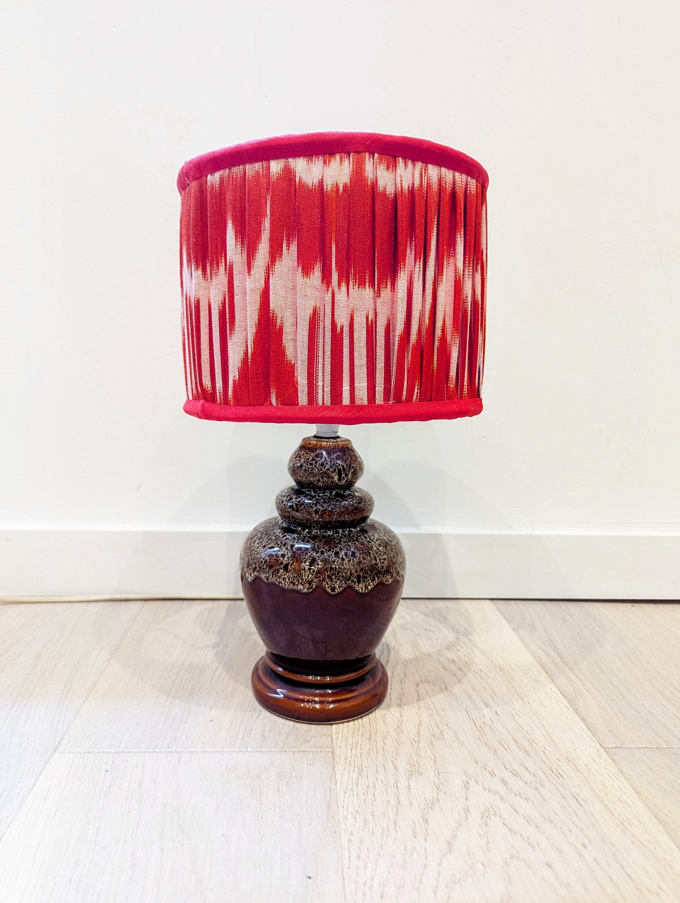 Ikat lampshade.